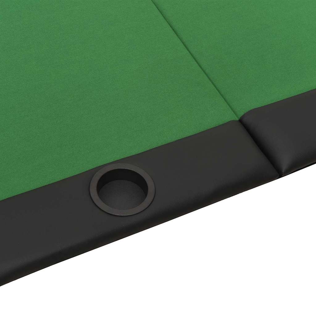 Pokertafel voor 10 spelers inklapbaar 207x106x76 cm groen