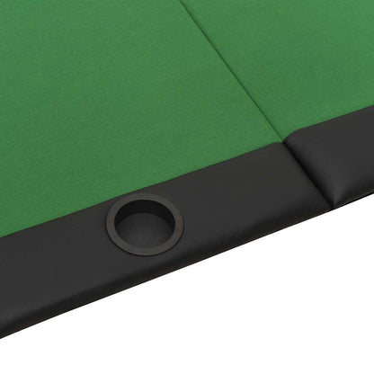 Pokertafel voor 10 spelers inklapbaar 207x106x76 cm groen