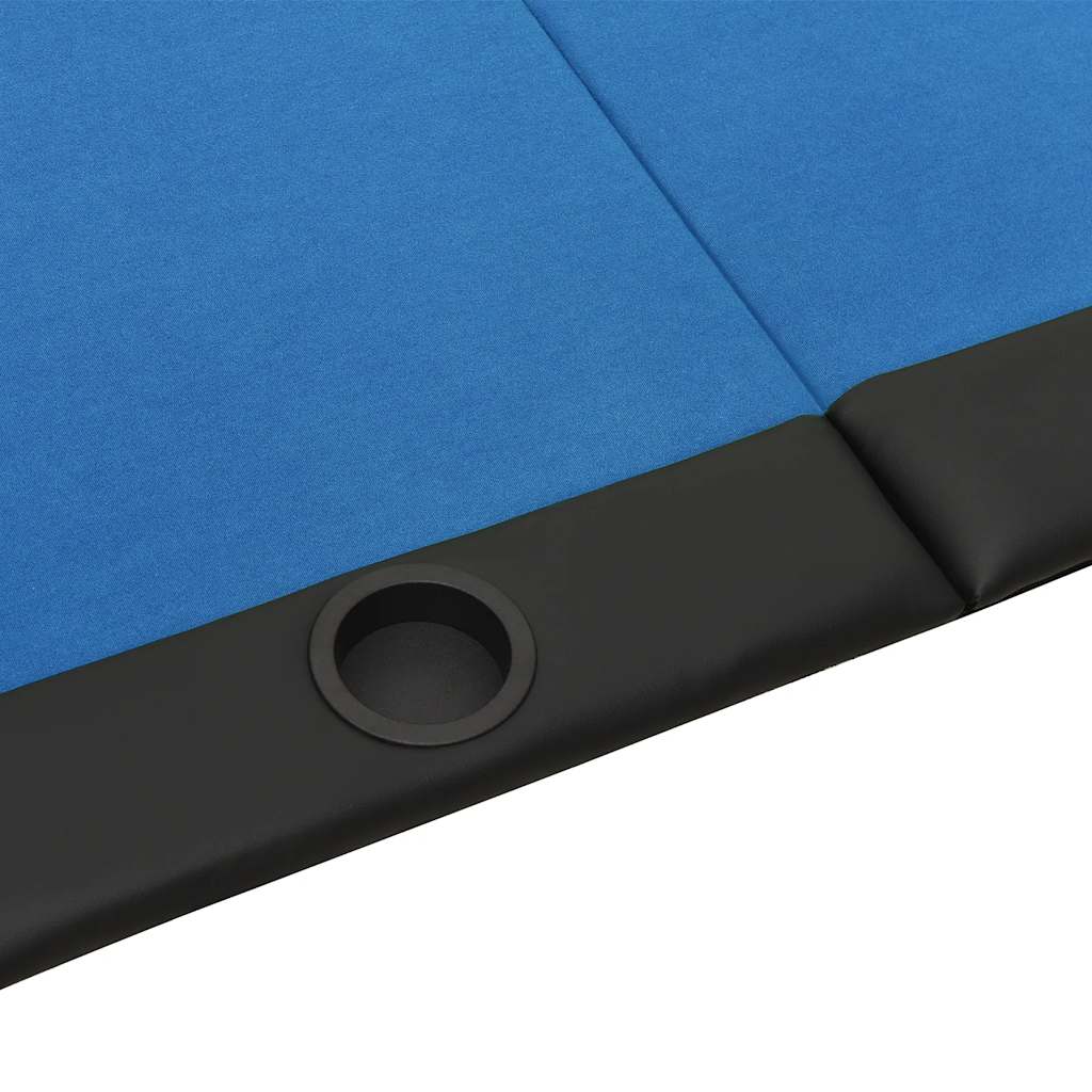 Pokertafel voor 10 spelers inklapbaar 207x106x76 cm blauw