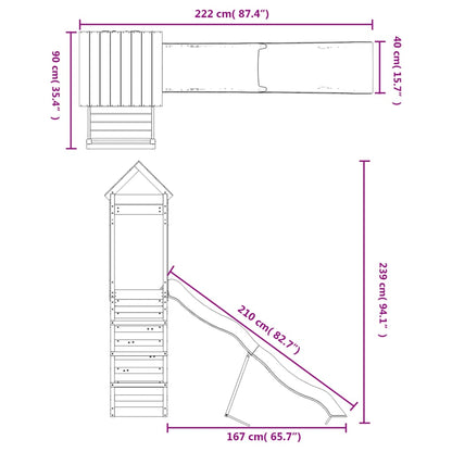 Speelhuis massief grenenhout