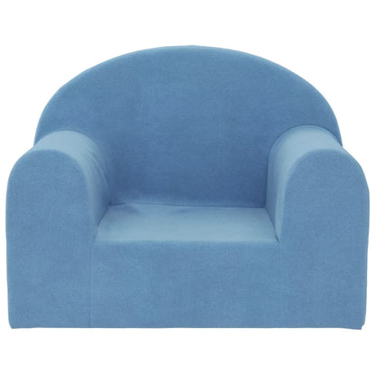 Kinderbank zacht pluche blauw