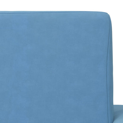 Kinderslaapbank 2-zits zacht pluche blauw