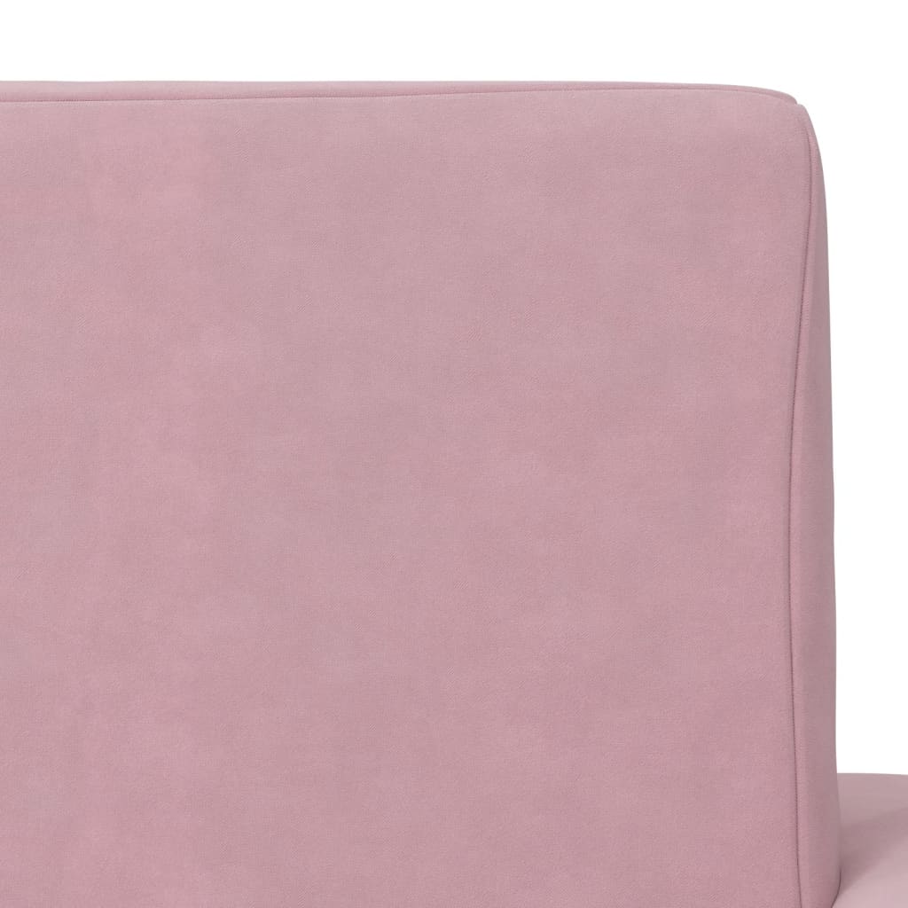 Kinderslaapbank 2-zits zacht pluche roze