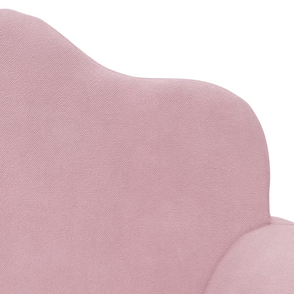 Kinderbank 2-zits roze zacht pluche