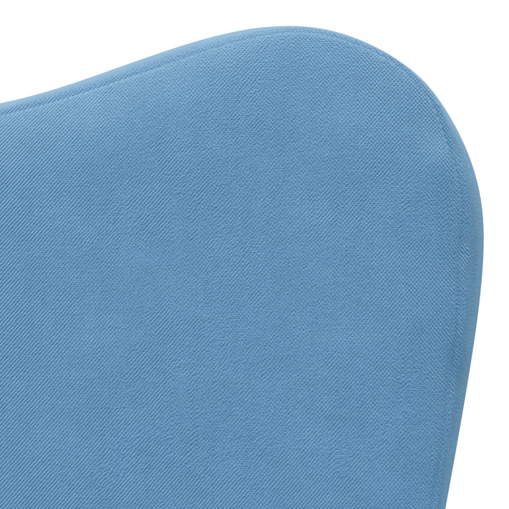 Kinderslaapbank zacht pluche blauw