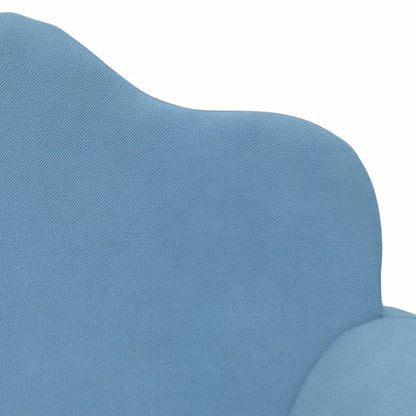 Kinderslaapbank 2-zits zacht pluche blauw