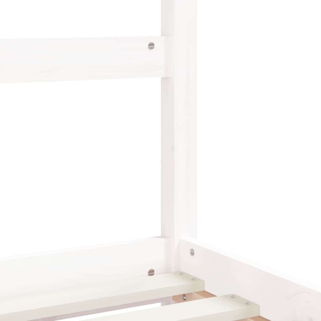 Kinderbedframe 80x200 cm massief grenenhout wit