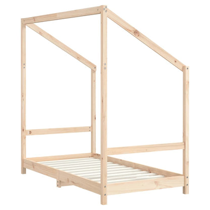 Kinderbedframe 2x(80x160) cm massief grenenhout