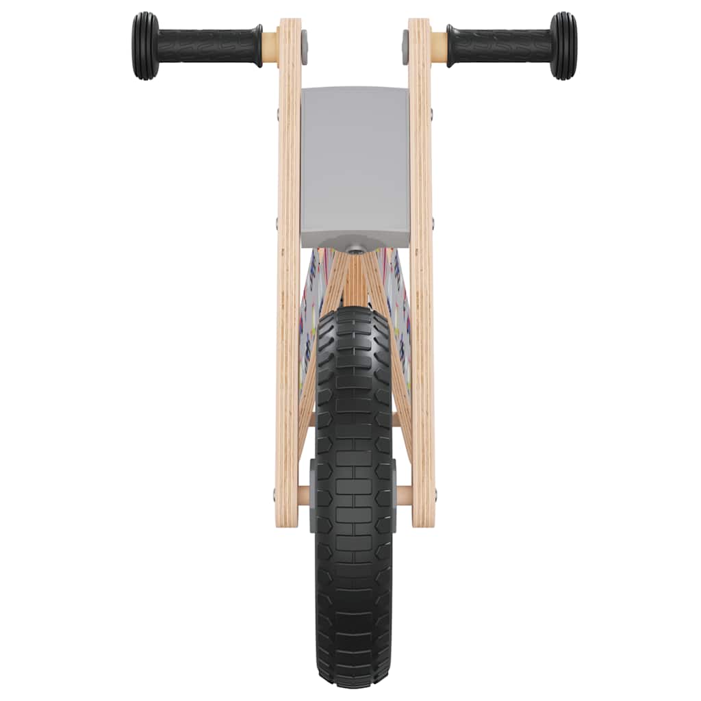 Loopfiets voor kinderen grijs met print