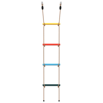 Touwladder voor kinderen met 4 sporten meerkleurig