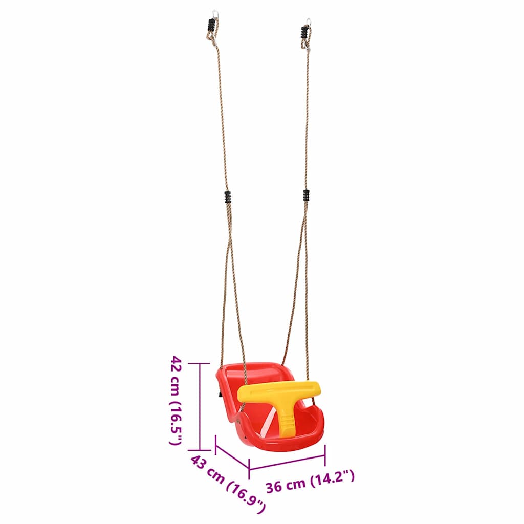 Babyschommels 2 pcs Rood 36 x 43 x 42 cm Kunststof
