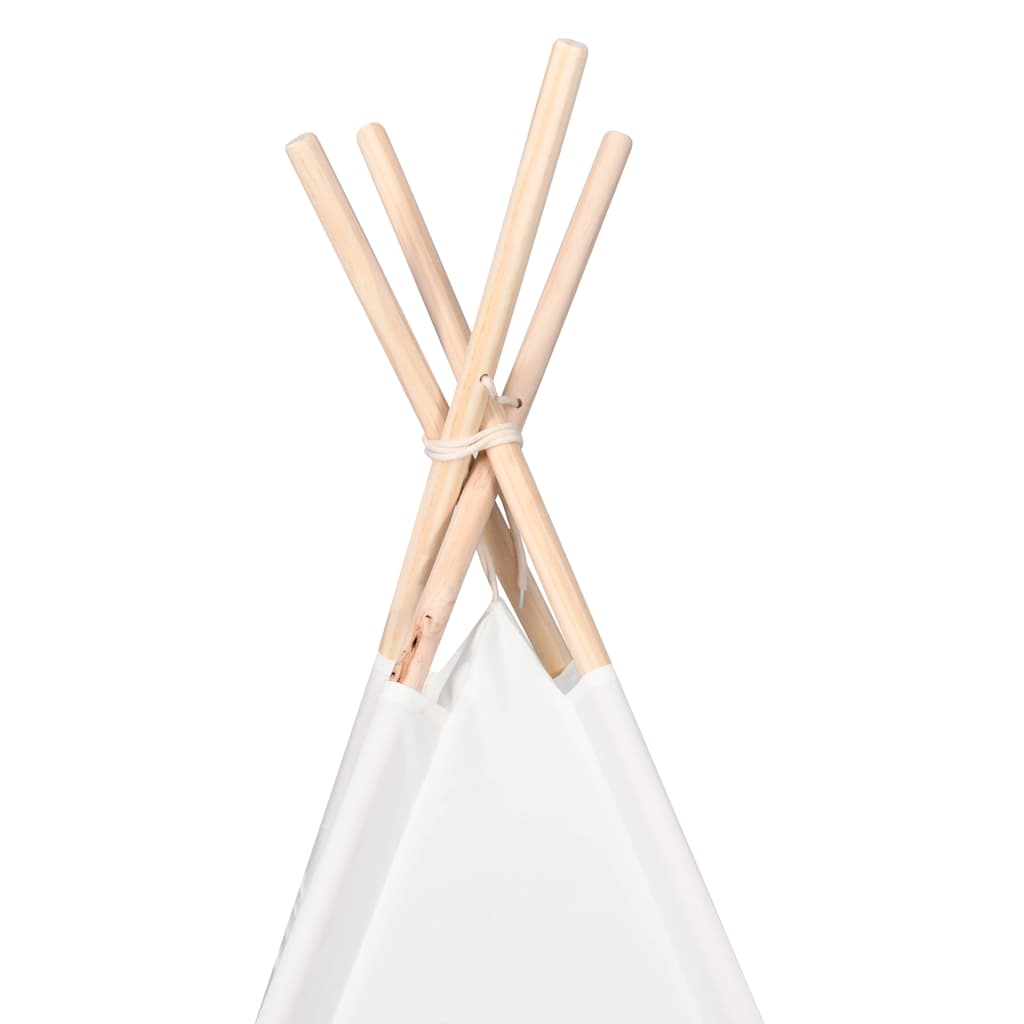 Teepee Tent Wit 120 x 120 x 150 cm Stof en Kunststof
