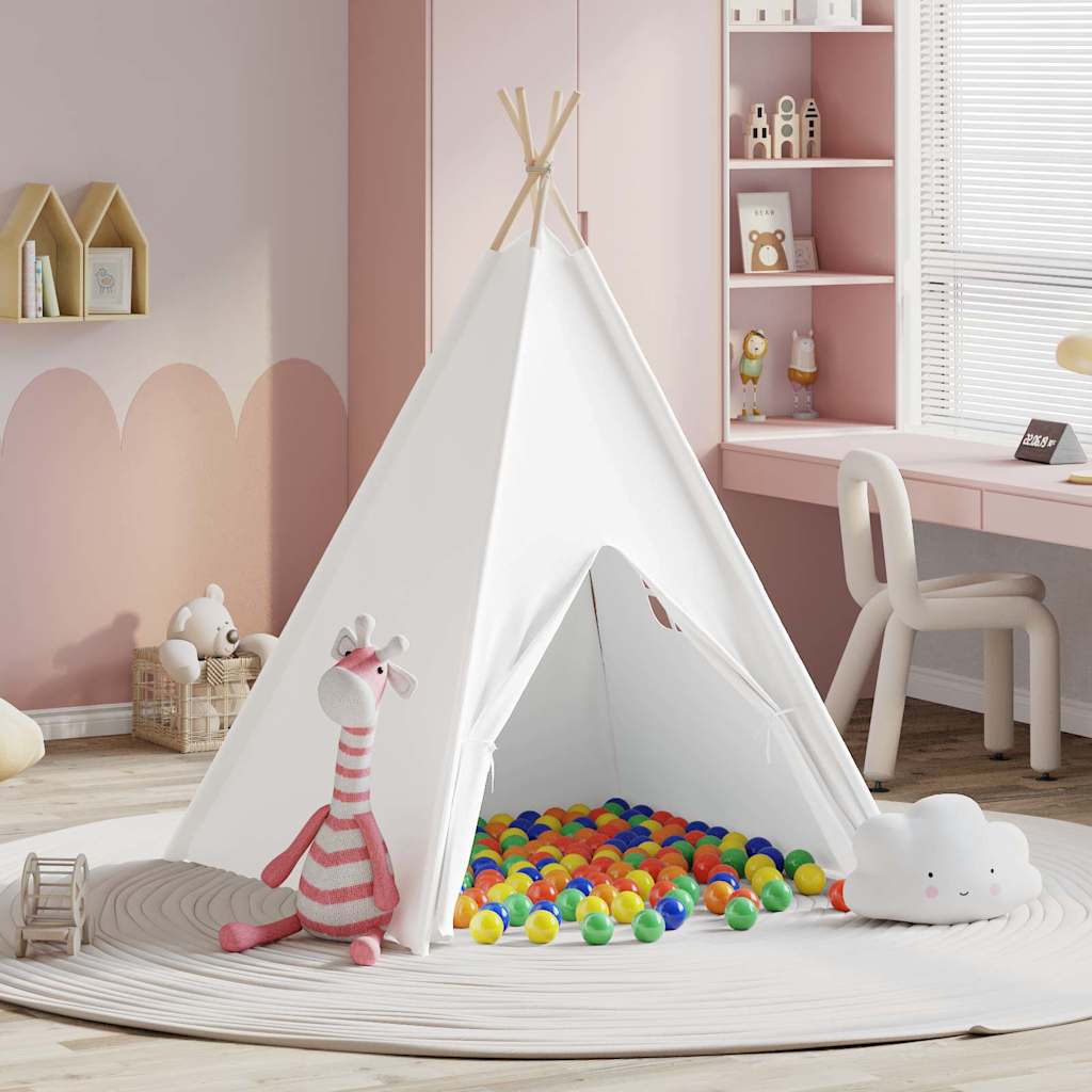 Teepee Tent Wit 120 x 120 x 150 cm Stof en Kunststof