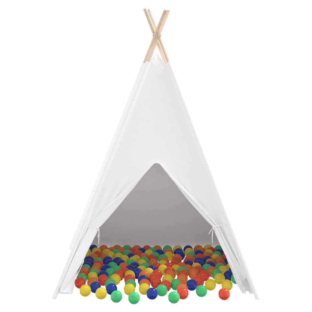 Teepee Tent Wit 120 x 120 x 150 cm Stof en Kunststof