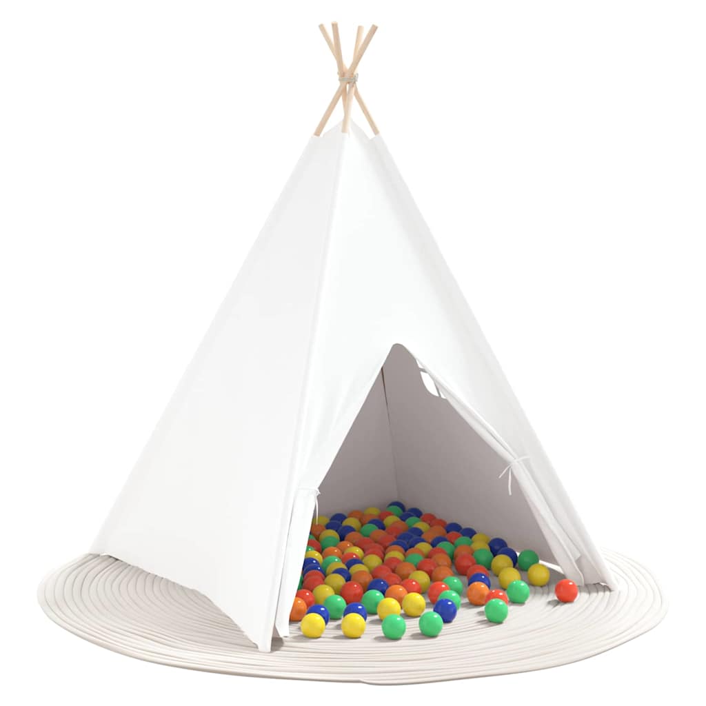 Teepee Tent Wit 120 x 120 x 150 cm Stof en Kunststof
