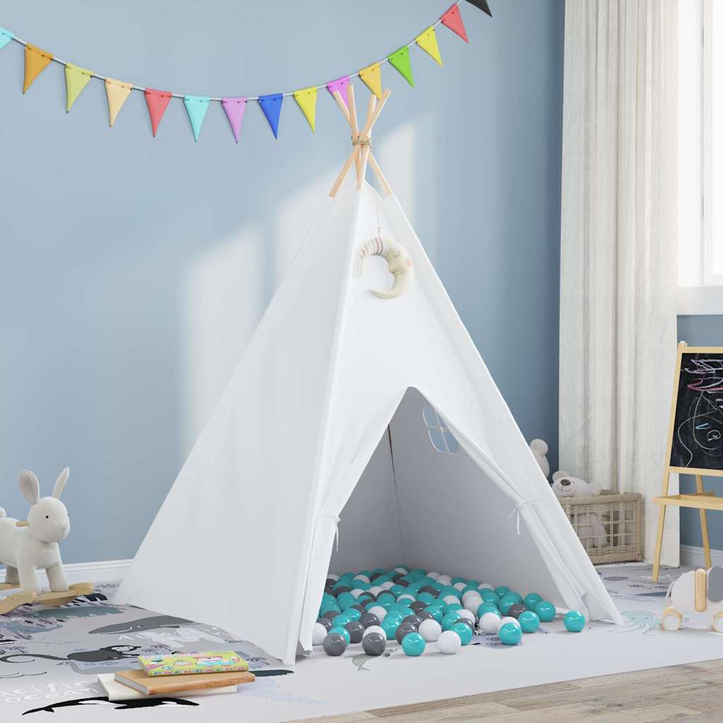 Teepee Tent Wit 120 x 120 x 150 cm Stof en Kunststof
