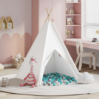 Teepee Tent Wit 120 x 120 x 150 cm Stof en Kunststof