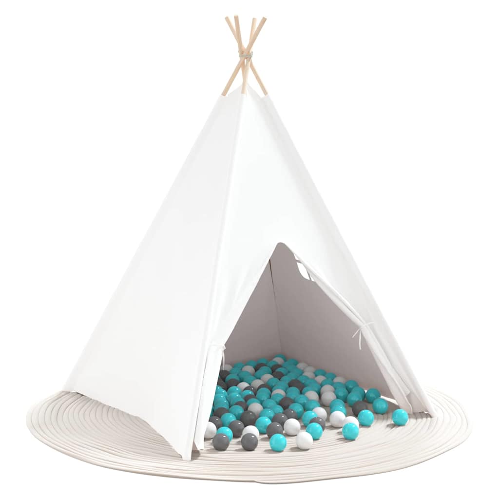 Teepee Tent Wit 120 x 120 x 150 cm Stof en Kunststof