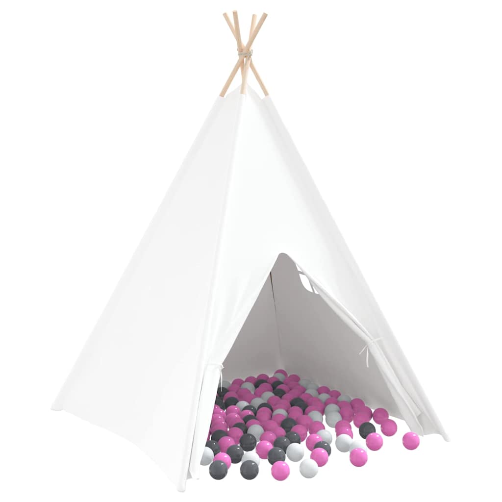 Teepee Tent Wit 120 x 120 x 150 cm Stof en Kunststof
