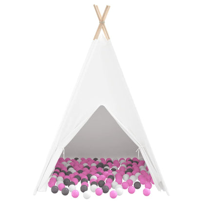 Teepee Tent Wit 120 x 120 x 150 cm Stof en Kunststof
