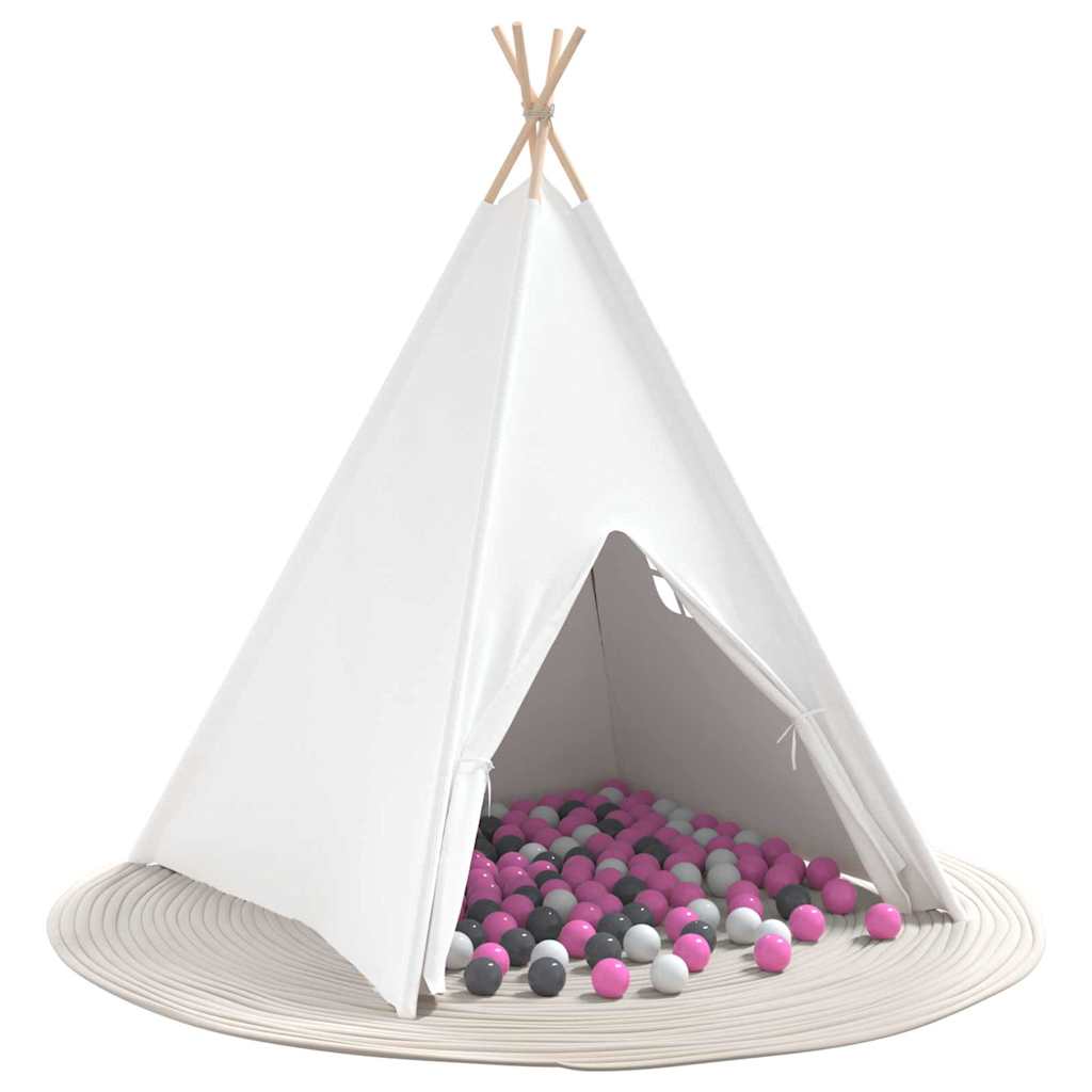 Teepee Tent Wit 120 x 120 x 150 cm Stof en Kunststof